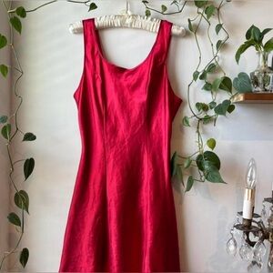 vintage 90's red slip dress